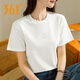 361°運(yùn)動(dòng)短袖女2024夏季新款圓領(lǐng)冰絲速干T恤休閑百搭時(shí)尚半袖女 羽白 3XL
