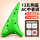 樂(lè )兒音AC調中音12孔樹(shù)脂陶笛初學(xué)入門(mén)專(zhuān)業(yè)陶笛防摔兒童小學(xué)生幼兒樂(lè )器 【標配】12孔綠色+掛繩+指法表