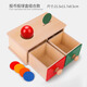 丹妮奇特蒙氏梭利教具早教兒童精細動(dòng)作訓練玩具寶寶形狀配對認知1啟蒙2歲 投幣投球盒組合款