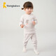 童泰四季寶寶衣褲睡衣男女?huà)雰簝纫绿籽bTS33J321 灰色 110cm