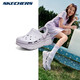 斯凱奇（Skechers）女男鞋洞洞鞋夏季泡泡鞋外穿半拖涼鞋一腳蹬拖鞋厚底防滑休閑涼鞋 【厚底】薰衣草色/LAV 36