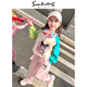 mlgt kids童裝女童衛(wèi)衣套裝春秋季2025新款兒童衣服夏季女孩運動秋裝 粉色款 100