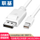 聯(lián)基minidp轉(zhuǎn)dp線1.4版雷電2臺式主機筆記本電腦接DP顯示器電競8K4K165hz高刷流暢144hz無拖延白線美觀 1.50米白色8K