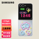 三星（SAMSUNG）Galaxy Z Flip6 7FE手機(jī)殼原裝智能主題保護(hù)殼透明原廠手機(jī)套后殼 Flip6/7FE透明-智能主題殼