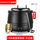 康黛雅自助餐電子暖湯煲10L13L不銹鋼保溫鍋粥桶酒店湯鍋電加熱 13升鼓形黑【外殼黑鐵】304內膽