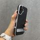 巴蒂尼 電鍍側(cè)貼皮紋適用iphone16手機殼蘋果15promax隱形支架14pro高級感13潮牌12超防摔創(chuàng)意 【黑色】 iPhone 14