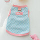 嬉皮狗（hipidog）春夏季狗狗休閑風(fēng)撞色棋盤(pán)格紋兩腳背心貓咪中小型犬博美寵物衣服 海茵藍（可牽引） S體重3-5斤
