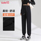 班尼路（Baleno）復(fù)合牛奶絲螺紋收腳褲女2025年冬季鎖溫保暖時尚簡約穿搭束腳褲子