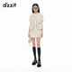 DZZIT地素短外套2024秋季新款都市感粗花呢小香風(fēng)上衣女 米白色 S
