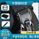 JAKTK摩托車頭盔雙D扣改快速扣插扣快拆卡扣下巴免拆線鎖扣安全扣 三代銀白不銹鋼【帶寬25MM】黑色
