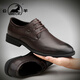 公羊皮鞋男鞋冬季新款頭層牛皮英倫商務(wù)休閑皮鞋男軟底上班通勤正裝鞋 棕色 【標準皮鞋碼】 41 (255mm)