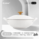 LIDEER COOKWARE鑄鐵琺瑯鍋海鮮鍋雙耳炒鍋鑄鐵鍋無涂層不沾鍋一人食砂鍋煲仔鍋 暮光白 24cm