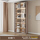 蘇弘實(shí)木書(shū)柜一體靠墻玻璃門(mén)落地防塵書(shū)柜子輕奢全封閉擺件手辦收納柜 【實(shí)木】雙門(mén)80