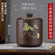 顧師傅 宜興紫砂茶葉罐大號(hào)普洱茶罐存茶缸密封茶餅罐七子餅茶葉儲(chǔ)存罐 7餅 紫泥圓鈕 泥繪柿柿如意