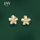Jay 仿貓眼石小花耳夾無耳洞女夾耳式無痛七夕情人節(jié)禮物送女友