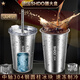 膳大皇（SHDO）德國制冷杯冰鎮(zhèn)杯304不銹鋼冰杯速冷杯冰霸杯吸管杯保冷杯冷飲杯 304速凍制冷杯 400ml +吸管