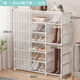 樂(lè )活時(shí)光簡(jiǎn)易鞋柜門(mén)口入戶(hù)柜防塵鞋架門(mén)口多層家用鞋子收納柜一體靠墻 白色【7層80cm】靴子款