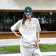 WHOOSIS（不知其名）玫瑰刺繡短袖T恤情侶款情人節(jié)禮物夏季美式男女同款 淺花灰色 XL