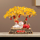 赟婭創(chuàng)意招財(cái)貓發(fā)財(cái)樹入戶擺件家居客廳前臺(tái)招財(cái)裝飾品開業(yè)喬遷禮物 八方來(lái)財(cái)發(fā)財(cái)樹