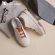 雅格獅丹（Aquascutum）2025夏季新款板鞋男士真皮透氣休閑鞋一腳蹬懶人小白鞋 白色 41 -偏大一碼