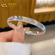 中國黃金（CHINA GOLD）銀手鐲貓眼手鐲足銀拉絲銀手鐲女鐲子送老婆女友七夕情人節(jié)禮物 【58圈口】約22g+禮盒