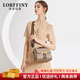 LORFFINY輕奢品牌包包女包新款印花單肩包女士斜挎包七夕情人節生日禮物 卡其色 品牌精美禮盒裝