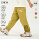 papa爬爬夏涼感兒童網(wǎng)眼運動(dòng)褲男女童防蚊褲防曬褲子束腳透氣 黃綠色 100 cm