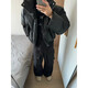 POUM2025新品美式PU皮棉服寬松立領(lǐng)面包服潮牌設(shè)計(jì)感短款棉衣 QYRJ-M6106黑色 尺碼偏大建議拍小一碼 XL