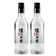 瀘州老窖黑蓋二曲純糧酒水濃香型白酒光瓶裝 42度 500mL 2瓶