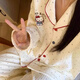 禾回helloKitty夾棉睡衣女冬季甜美卡通空氣棉加厚學(xué)生休閑家居服套裝 白色 波點(diǎn)kt貓 夾層款 M