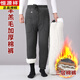 恒源祥冬季老人爺爺棉褲內穿羊羔絨加絨加厚中老年松緊高腰防寒保暖褲子 【超厚棉褲】-深灰色 4XL