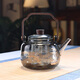全度（Quandu)提梁蒸煮一體茶壺黑茶白茶壺耐高溫明火加厚玻璃茶壺 升級牡秋提梁壺【單壺】