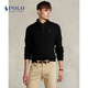 Polo Ralph Lauren 拉夫勞倫男裝 經(jīng)典款絞花編結棉四分之一拉鏈針織衫RL14028 001-黑色 L