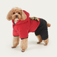 超可耐狗狗衣服秋冬泰迪衣服比熊雪耐瑞小型犬衣服冬季保暖四腳棉衣 中國紅 3XL碼（適合17-22斤）