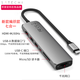 SATECHI擴展塢Typec轉USB轉網(wǎng)線(xiàn)轉HDMI集線(xiàn)器適用MacBook筆記本電腦拓展塢 太空灰7合一（新款編織款）