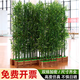 卡芬蒂仿真竹子假竹子裝飾隔斷柵欄加密綠竹子塑料屏風(fēng)植物墻室內(nèi)外毛竹 50厘米長(zhǎng)底座+8根1.5米高過(guò)膠竹