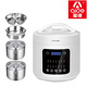 愛(ài)德（aide）316L不銹鋼內(nèi)膽0涂層6L雙膽5L電壓力鍋全自動(dòng)智能預(yù)約電高壓鍋電飯煲飯鍋多功能無(wú)涂層家用大容量 6L(超厚316L不銹鋼雙膽+蒸籠+蒸盤(pán)) 6L