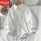 雉喬燈籠袖襯衫春夏秋款女裝 新款泡泡女冬計感小眾早春衣小個(gè)子上衣 白色 XL