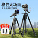 木丁丁 三腳架相機 防抖單反支架 手機專(zhuān)業(yè)攝影 釣魚(yú)打光支架便攜微單手機直播支架戶(hù)外便攜式穩定器視頻 【碳素鋼】1.5米三腳架+E夾+袋+遙控+云臺加大