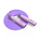 hererope七毫米負重拳擊跳繩 男女健身減肥燃脂 塑身減脂 軸承PVC跳繩 粉色(7mm紫色繩)