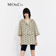 MO&Co.【UPF40+涼感防曬】老花寬松薄款外套logo時尚防曬服女 咖底黑字 S 160