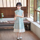 安妮優(yōu)兒（Anneyol）女童旗袍夏季薄款兒童2025新款漢服新中式連衣裙古風(fēng)超仙國(guó)風(fēng)夏裝 藍(lán)色 160
