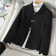 GARNUO雙面羊絨大衣女2026年新款春秋季小個(gè)子短款高端駝色羊毛毛呢外套 黑色 M【101-115】