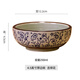 蒸菜碗陶瓷矮腳碗淺口米飯碗創(chuàng  )意餐具蒸菜碗蒸蛋碗可微波 4.5英寸厚邊小碗吉祥花