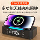 齊論（QILUN）多功能無(wú)線(xiàn)快充手機充電器藍牙音響氛圍七彩小夜燈桌面大聲雙鬧鐘音箱U盤(pán)音樂(lè )床頭鬧鐘 黑色 音響款
