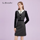 拉珂蒂（La Koradior）【羊毛】商場(chǎng)同款法式氣質(zhì)洋裝連衣裙氣質(zhì)顯瘦 黑色 M