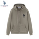 U.S. POLO ASSN.保羅衛(wèi)衣男春秋長袖T恤上衣休閑打底衫衛(wèi)衣連帽外套 卡其 L 