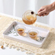 拜杰長方形托盤茶盤茶托早餐盤家用干果水果盤餐盤零食盤加厚密胺小號