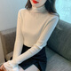 燕潯針織衫女冬季2025新款女裝韓版套頭毛衣女修身打底衫針織上衣女 杏色 M 建議85-120斤