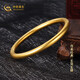 中國黃金（CHINA GOLD）足金999古法傳承黃金手鐲素圈金鐲子金手鐲送女友七夕情人節(jié)禮物 金重約11.2g 56#